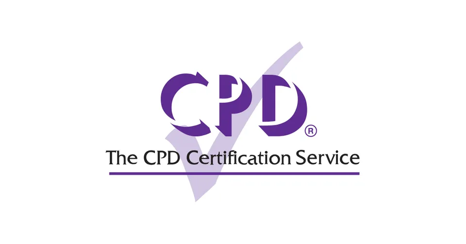 CPD logo: "The CPD Certification Service", in purple, with a faded tick behind.